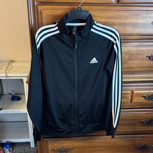 Adidas Black Jacket with White Accents